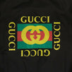 Cotton Back Gucci Logo Utility Bomber Jacket - Black