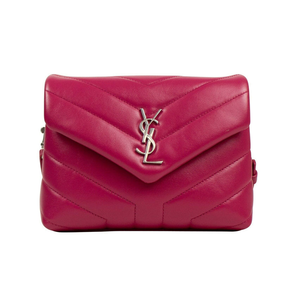 Loulou Quilted Leather YSL Monogram Mini Shoulder Bag - Pink