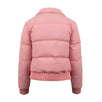 Polyester Gold Detail Short Puffer Coat - Pink