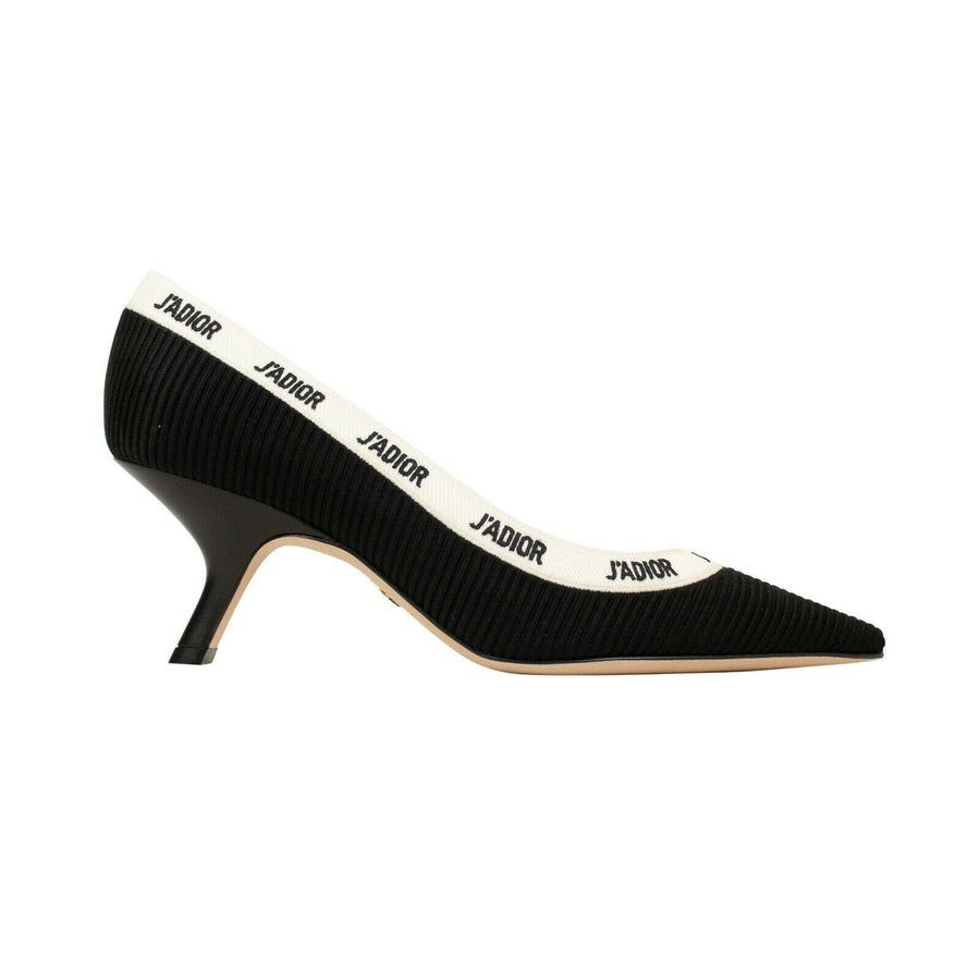 Fabric J'ADIOR Embroidered Pumps - Black