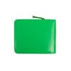 Leather Cardholder Zip Around Wallet - Green