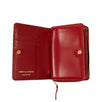 Leather Number Embossed Wallet - Red