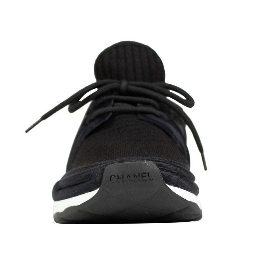 Stretch Fabric Sneakers - Black