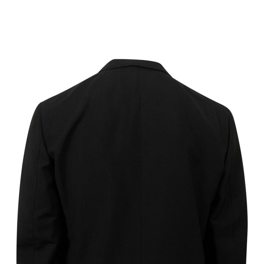 Wool Blend 2 Button Suit - Black