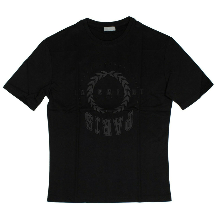 Embossed Cotton T-Shirt - Black