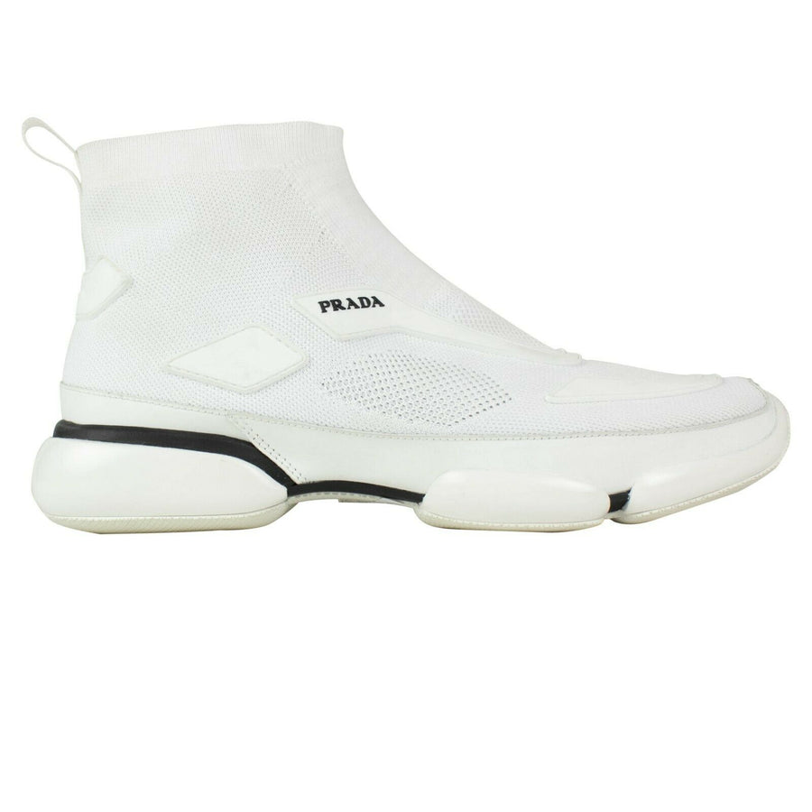 Cloud Bust Knit High Top Sneakers - White