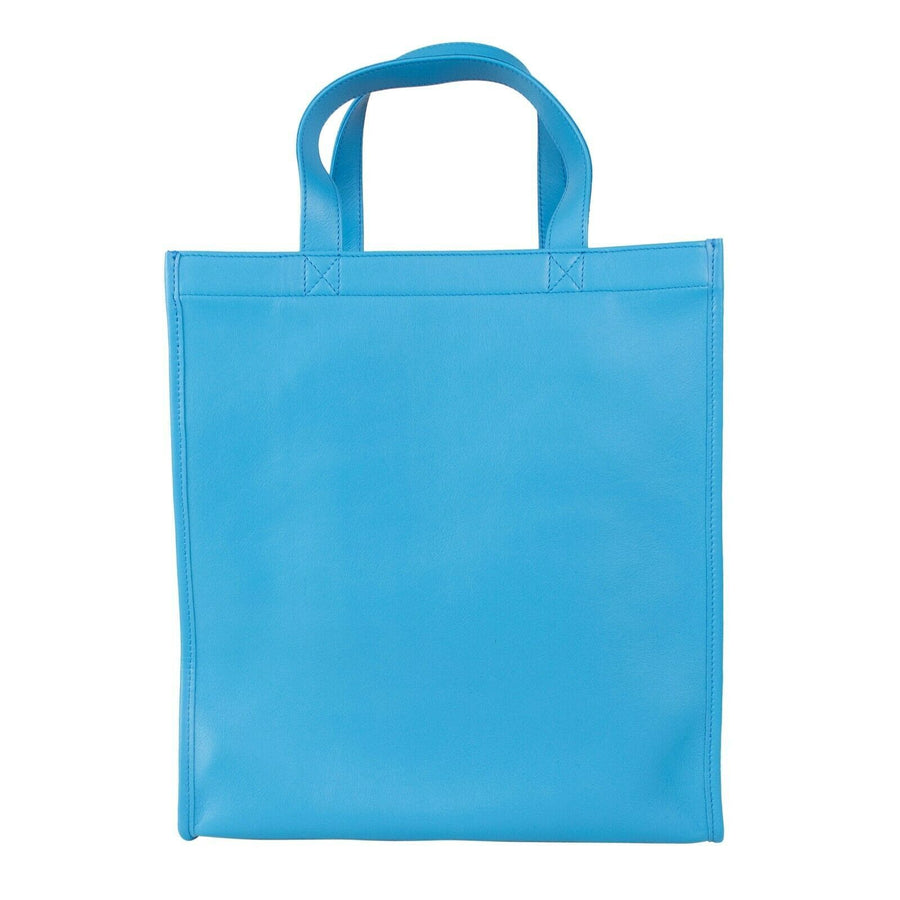 Leather Kittens Market Shopper Tote - Light Blue