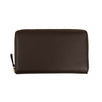 Leather Travel Organizer Wallet - Brown