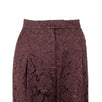 Lace Wide Leg Pants - Burgundy