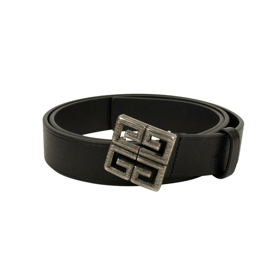 Smooth Leather 4G Buckle Belt - Black