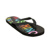 Men's Printed Swim Logo Flip Flops - Black