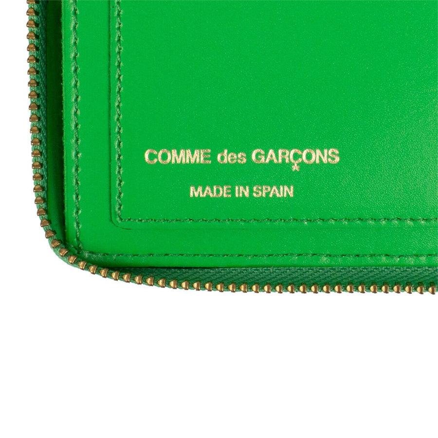 Leather Zip Around Wallet - Green