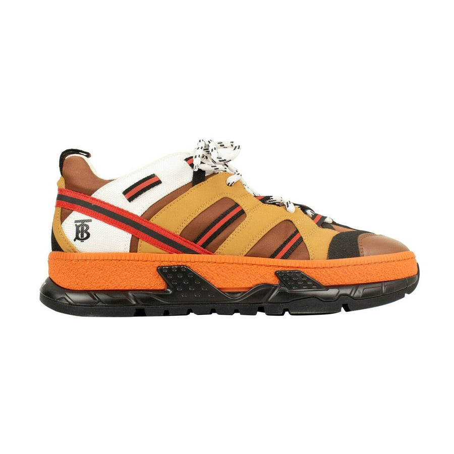 Nylon And Nubuck Union Sneakers - Orange