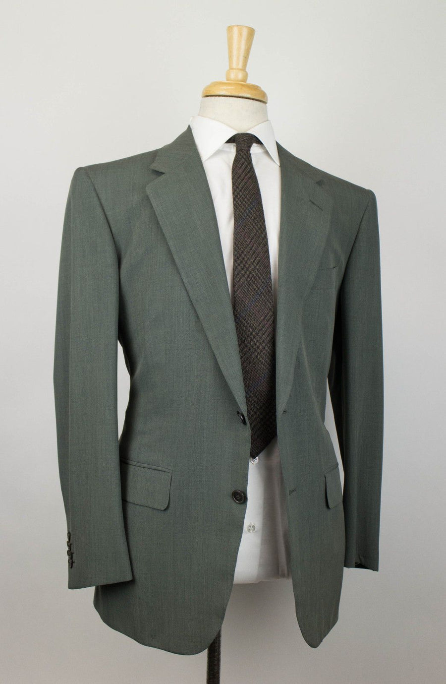 Drop 5 Wool-Silk Blend 2 Button Suit - Green