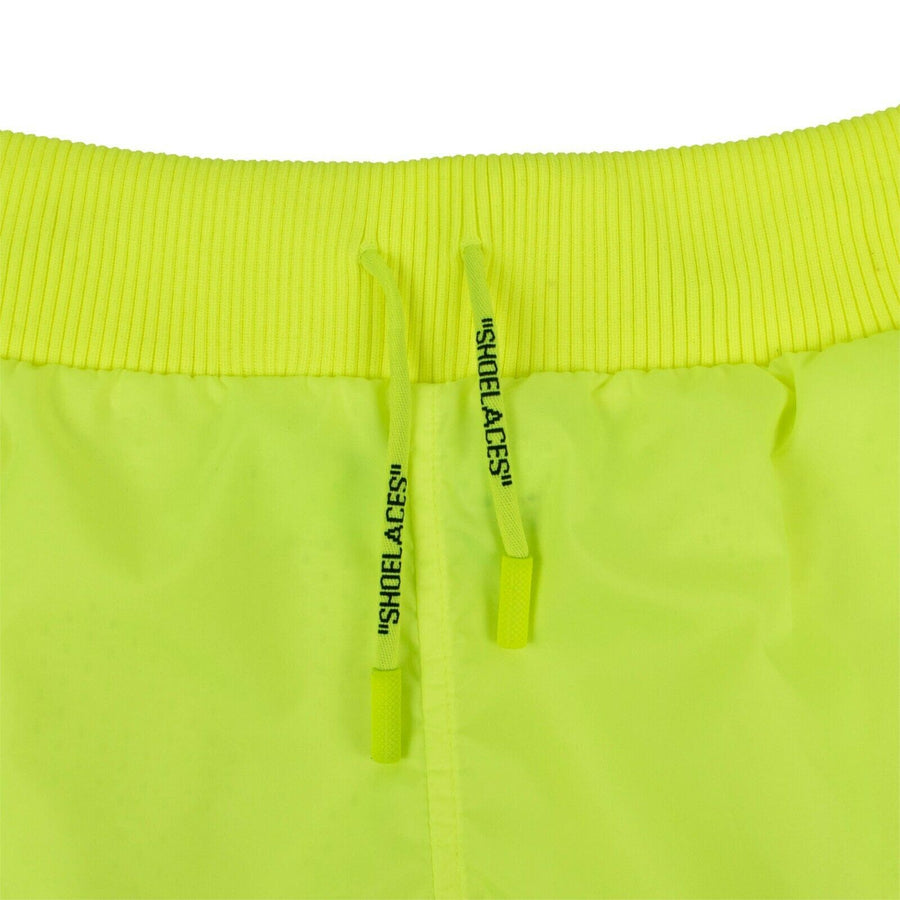 Rubber-Appliqued Shell Shorts - Neon Yellow