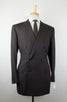 Drop 7 Striped Wool Double Breasted Suit - Brown