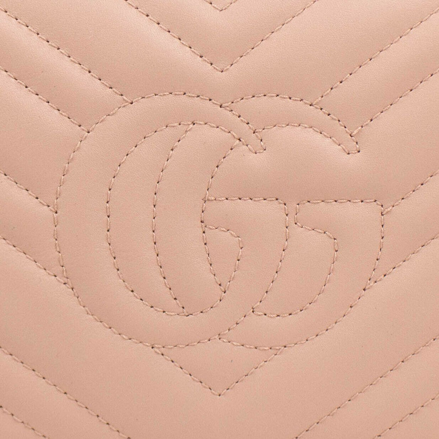 Quilted GG Marmont Matelasse Leather Mini Shoulder Bag - Pink