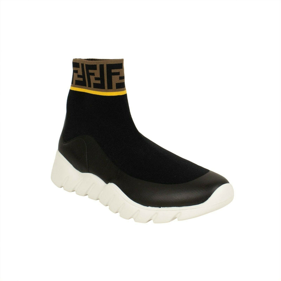 Men's Logo High-Top Sock Sneakers - Black