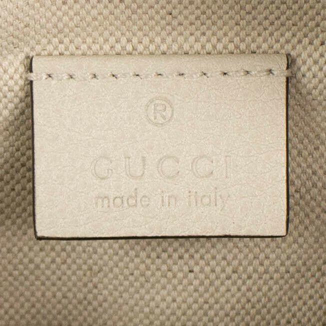 Gucci Vintage Logo Print Leather Belt Bag - White