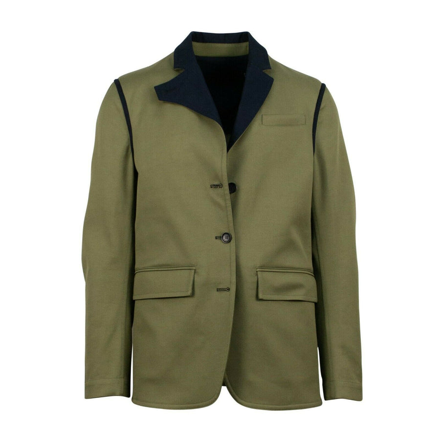 Reversible 3 Button Sport Coat - Green / Navy