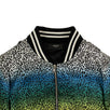 Leopard Rainbow Silk Varsity Loose Bomber Jacket