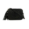 Leather 'Soho' Disco Shoulder Bag - Black