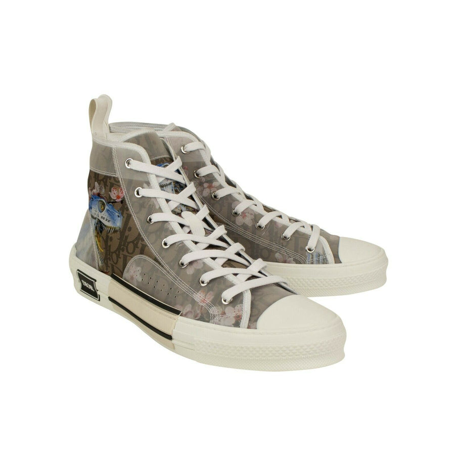 'B23' Sorayama Dinosaur High-Top Sneakers - Brown