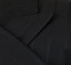 Drop 6 Striped Wool 3 Button Suit - Black