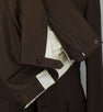 Drop 6 Striped Wool 2 Button Suit - Brown