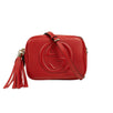 Soho Small Pebbled Leather Disco Shoulder Bag - Red