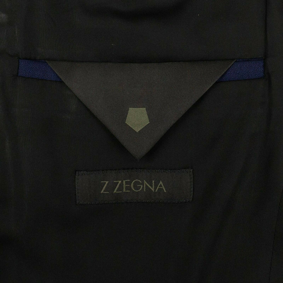 Z ZEGNA Wool Single Button Tuxedo Suit - Blue