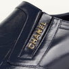 Crumpled Calfskin Leather Loafers  - Navy