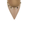 Grained Leather 'Rockstud' 85mm Pumps - Mauve Pink