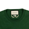 Cashmere Basic Crew Neck Sweater Top - Green