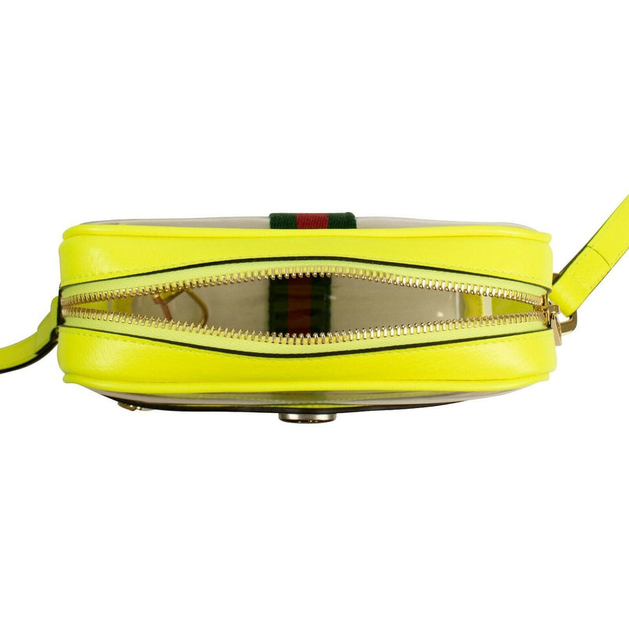 Clear Ophidia Neon Cross Body Bag - Clear / Yellow