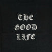 Cotton 'The Good Life' Short Sleeve T-Shirt - Black