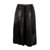 Leather Wide Leg Skort Shorts - Black