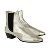 Laminated Goatskin Short Boots - Gold