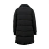 Polyester Gold Detail Long Puffer Coat - Black