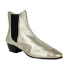 Laminated Goatskin Short Boots - Gold