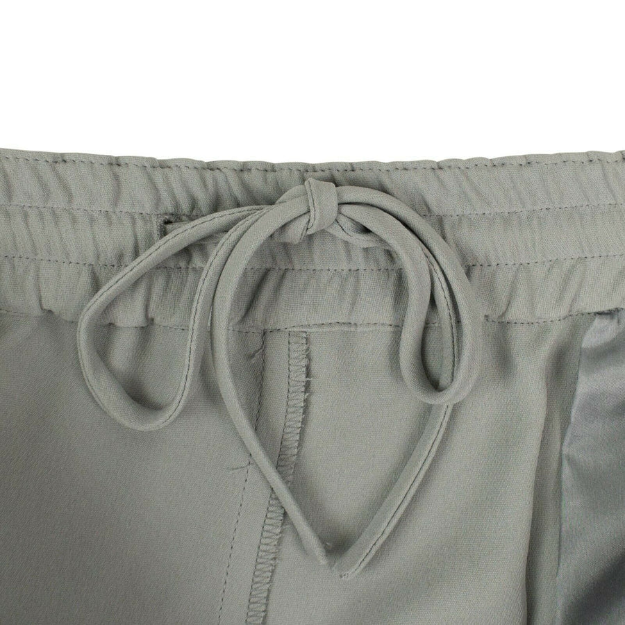 Silk Cuffed Shorts - Gray