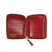 Leather Number Embossed Patchwork Square Wallet - Red