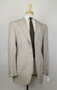 Herringbone Wool 3 Roll 2 Button Suit - Beige