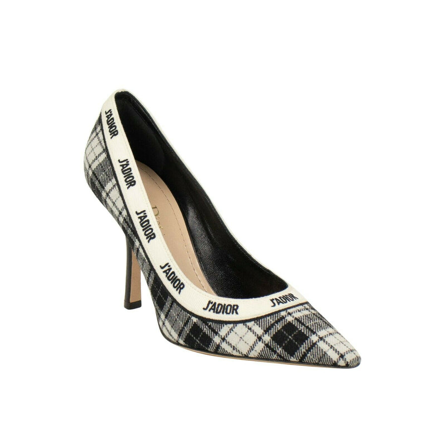 J'ADIOR Tartan Print Heels Pumps - Black