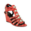 Leather Arena Sandals Pumps - Red