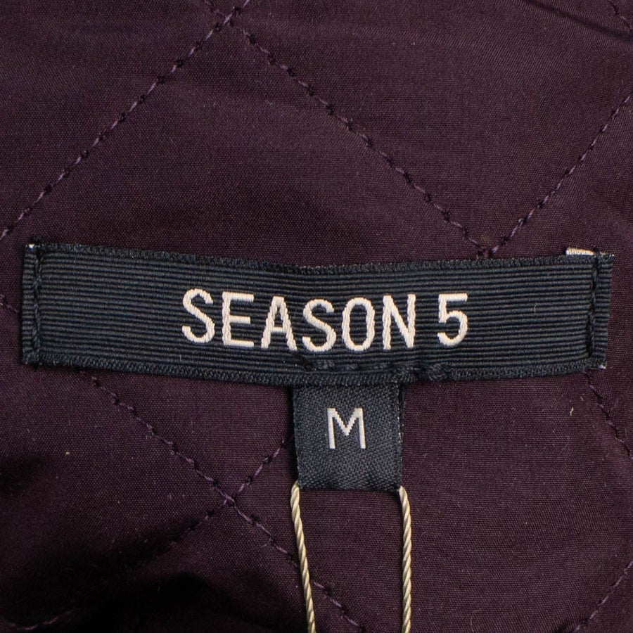 Season 5 'Oxblood Ink' Classic Bomber Varsity Jacket - Burgundy