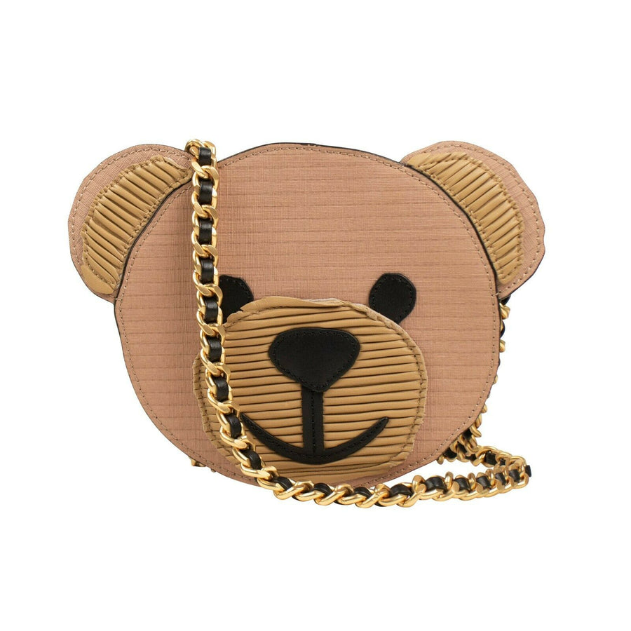 Teddy Bear Gold Chain Shoulder Bag - Brown