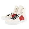 Men's Sunset Canvas High Top Sneakers - White / Red