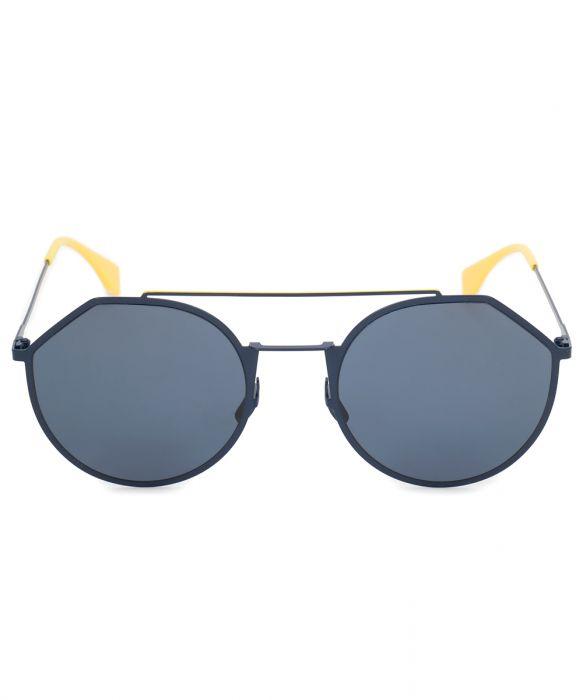 FFM0021S-PJPC3 Round Angular Sunglasses - Blue / Blue