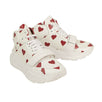 Regis Heart Print High-Top Sneakers - White